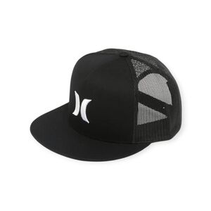 Hurley Icon Solid Flat Trucker Baseball Hat